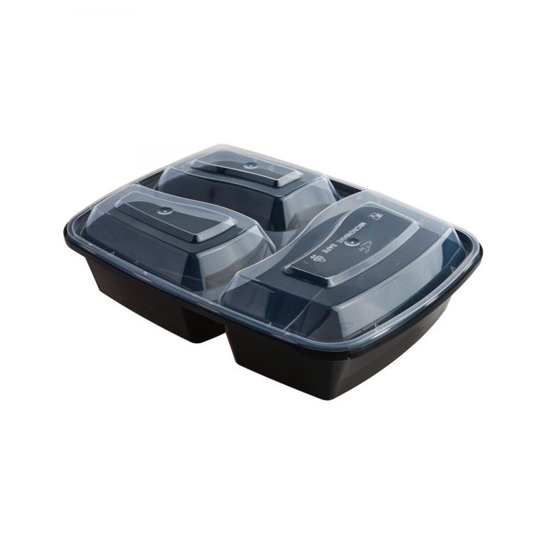 Tampered Proof Series - Rectangular Tabaoware - Three Compartments, Raised Lid