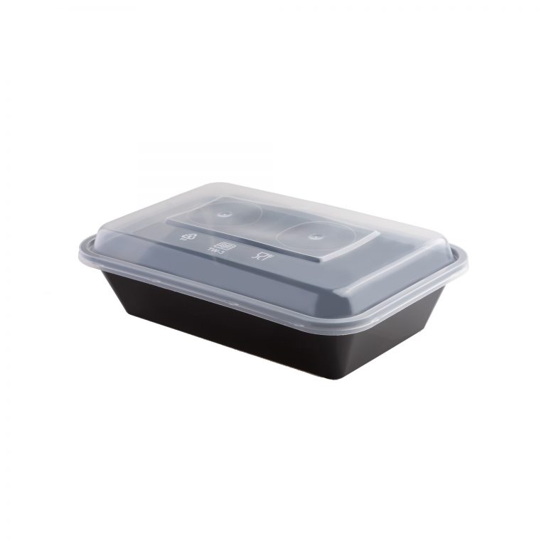 Value Series - Rectangular Tabaoware - One Compartment, Black